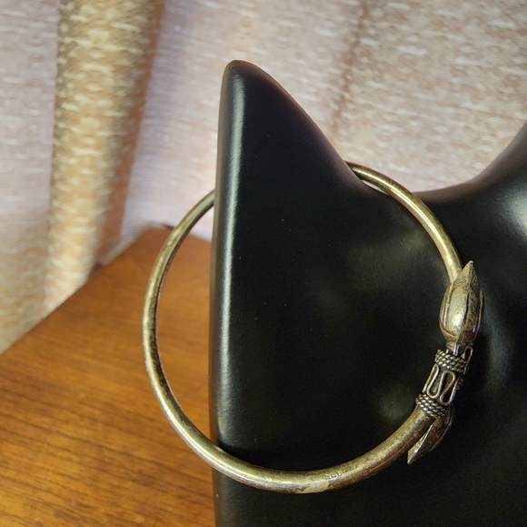 Bohemian style sterling cuff bracelet - Picture 6 of 9